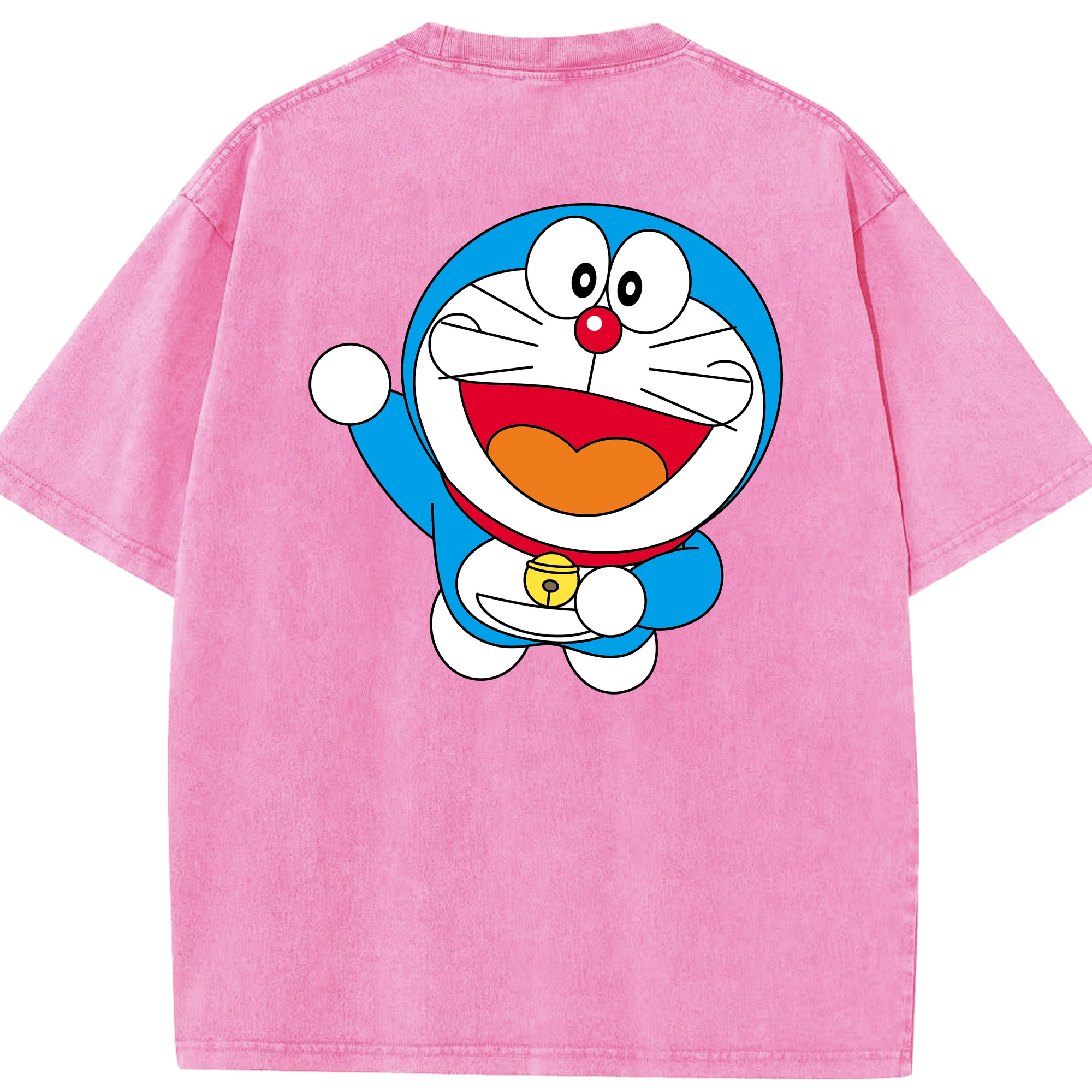 （画像用） ドラえもん Doraemon 綿100% ヴィンテージ風 半袖Tシャツ（背面プリント）
